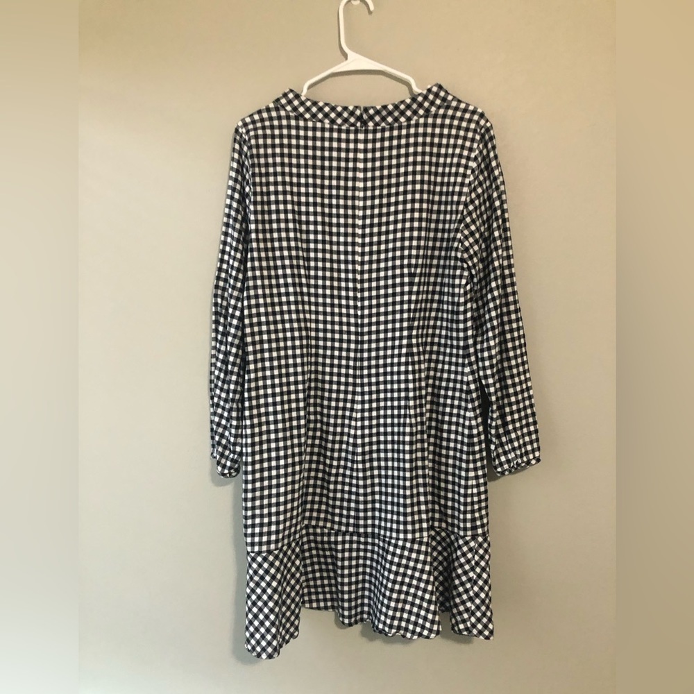 J. Crew plaid gingham drop waist dress in size medium - Picture 6 of 6